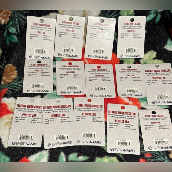 Lot of 14 stickers in total Flexible Wood Stickers Adheres To Flat Or Curved - Picture 5 of 6